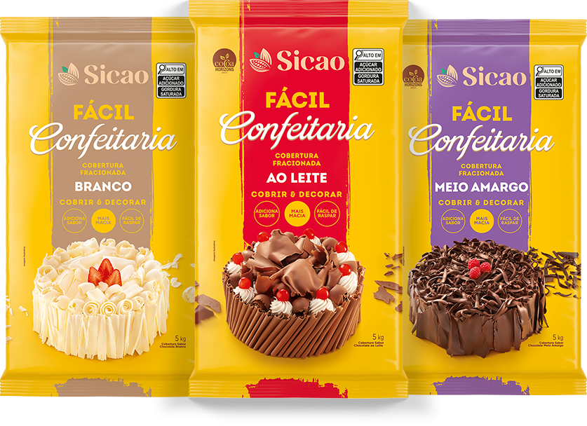 sicao cobertura chocolate confeitaria fácil